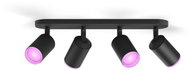 Philips Hue 50634/30/P7 WACA Fugato LED Spotlight GU10 4×5.7W 350lm 2000-6500K RGB IP20 Black - Ceiling Light
