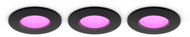 Philips Hue LED Slim recessed spotlight S, tunable white, 3-pack, black - Ceiling Light