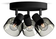 Philips Sleet bodové svítidlo 3 × E14 25 W bez zdroje 20 cm kulaté IP20, černé - Spot Lighting