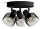 3× E14 25W without bulb 20cm round IP20, black