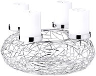 Edzard Advent wreath Milano, diameter 28 cm, stainless steel - Christmas Candlestick