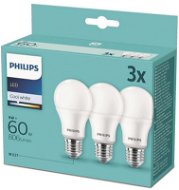 Philips LED 9-60W, E27, 4000K, 3 db - LED izzó