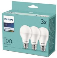 LED izzó Philips LED 14-100W, E27 4000K, 3 db - LED žárovka