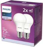 Philips LED 10-75W, E27 4000K, 2ks - LED žárovka