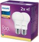 LED žiarovka Philips LED 13 – 100W, E27 2700 K, 2 ks - LED žárovka