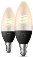 Philips Hue White 4.5W 550 Filament, gyertya, E14, 2 db - LED izzó