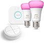 Philips Hue White and Color Ambiance 9 Watt 1100 E27 kleines Promo-Starterkit + Philips Hue Tap Dial Switch - LED-Birne