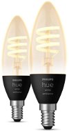 Philips Hue White Ambiance 4.6W 550 Filament svíčka E14 2ks - LED žárovka