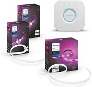 Hue Lightstrip Plus V4 EMEA 2m base kit + 2x Hue Lightstrip Plus V4 EMEA 1m ext + Philips HUE Bridge - Smart Lighting Set