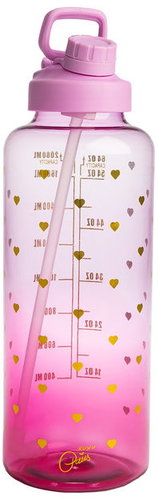 Paris Hilton Trinkflasche 1,8 l lila/Herzmuster - Trinkflasche - Hauptbild
