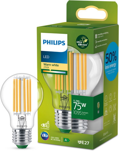 Philips LED 75W A60 E27 2700K CL UE SRT4 - LED-Birne - Hauptbild