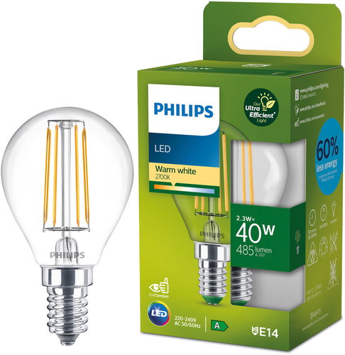 Philips LED 40W P45 E14 2700K CL UE SRT4 - LED-Birne - Hauptbild