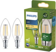 Philips 40W B35 E14 2700K CL UE 2PF/SRT - LED Bulb
