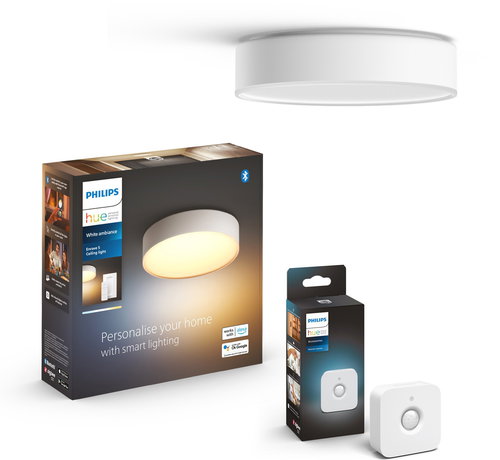 Philips Hue Enrave S weiß + Philips Hue Motion Sensor - Deckenleuchte - Hauptbild
