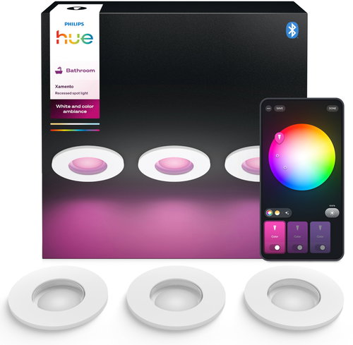 Philips Hue Xamento recessed 3×4,2 W, fehér - Mennyezeti lámpa - Fő fotó