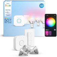 Philips Hue Essential White and Color Ambiance 4,7W 345 GU10  Starter Kit - LED žárovka
