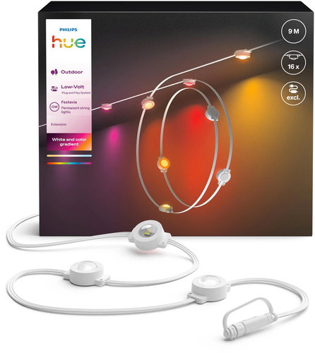 Philips Festavia permanent 9 m, 16 pod, fehér, extension - Fényfüzér - Fő fotó