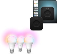 Philips Hue Bridge Pro + Philips Hue Essential White and Color Ambiance 8W 806 E27 3ks - Sada chytrého osvětlení