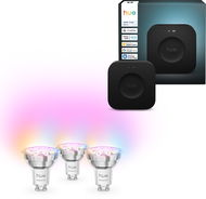 Philips Hue Bridge Pro + Philips Hue Essential White and Color Ambiance 4,7W 345 GU10 3ks - Sada chytrého osvětlení