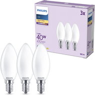 Philips Classic B35, E14, 40 W, warmweiß, matt, 3 Stück. - LED-Birne