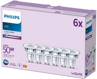 Philips Classic GU10, 50 W, kaltweiß, 6 Stück. - LED-Birne