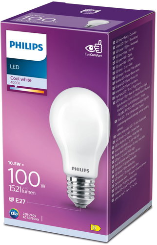 Philips Classic A60, E27, 100 W, cool white - LED izzó - Fő fotó
