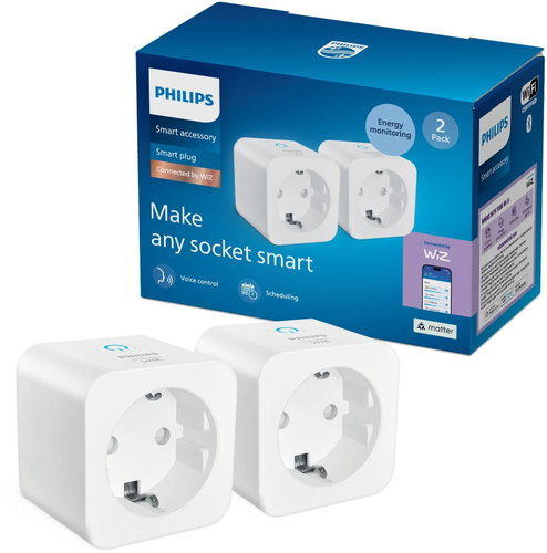 Philips Smart Plug Type-F 2PK Matter - Smart Socket - Main image