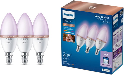 Philips Smart LED WFB 40 W C37 E14 922-65 RGB 3CT/6 - Glühbirne - Hauptbild