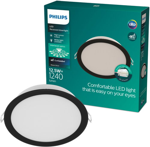 Philips MESON 125 12.5 W 30K BK recessed - Ceiling Light - Main image
