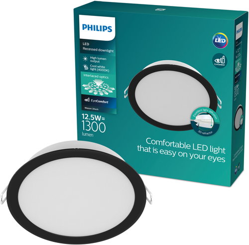 Philips MESON 125 12.5 W 40K BK recessed - Ceiling Light - Main image