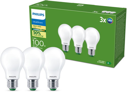 Philips LED CLA A60 100 W E27 WW FR ND UE, 3 ks - LED Bulb - Main image