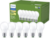 Philips LED CLA A60 100 W E27 WW FR ND UE, 6 ks - LED Bulb