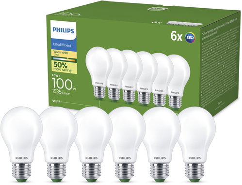 Philips LED CLA A60 100 W E27 WW FR ND UE, 6 ks - LED Bulb - Main image