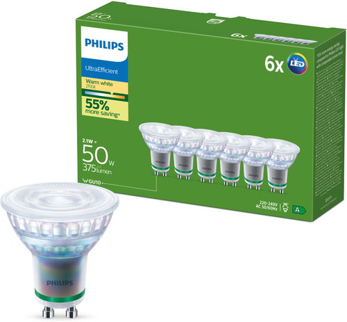 Philips LED CLA 50 W GU10 WW 36D ND UE 6CT/4 EC - LED-Birne - Hauptbild