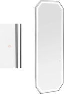 Physa Hairdressing console mirror with LED lighting octagonal 180 × 70 cm silver - Mirror