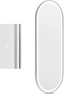 Physa Hairdresser's console mirror with LED lighting oval 180 × 70 cm silver - Mirror
