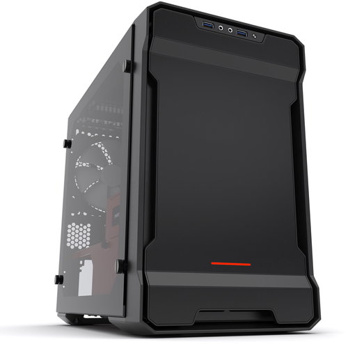 Phanteks Enthoo Evolv ITX Tempered Black-Red - PC Case - Main image