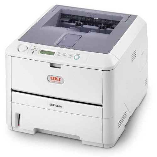 OKI B410dn, A4 LED 28ppm, 2400x600dpi, 32MB, duplex, USB2.0 - Laser Printer - Main image