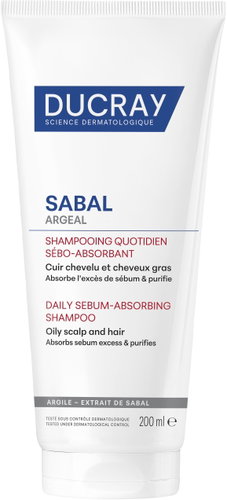 Ducray Argeal Grease-absorbing Shampoo for Frequent Use 200ml - Shampoo - Main image