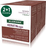Klorane KERATIN Capsules Strength & Vitality, Hair and Nails, Food Supplement - Trio (2 + 1 Free), 3 - Dietary Supplement
