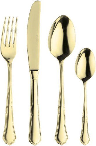 Pinti Inox Settecento Treasure Gold 24 pcs - Cutlery Set - Main image