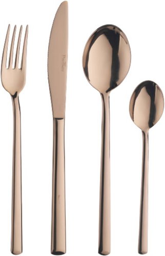 Pinti Inox Synthesis BRONZE in wooden box - Cutlery Set - Main image