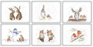 Pimpernel Christmas cork placemats set 6 pcs, Winter animals - Placemat