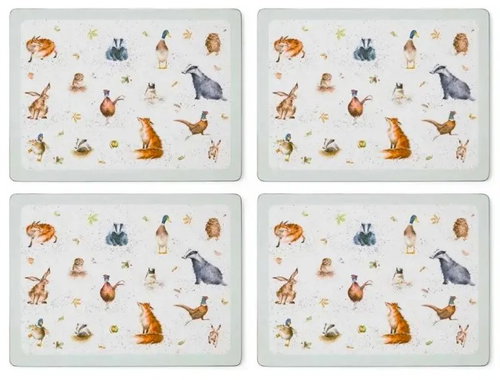 Pimpernel Cork placemats set of 4, large, Forest animals - Placemat - Main image