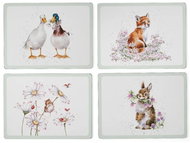 Pimpernel Cork placemats set of 4, large, Animals and flowers - Placemat