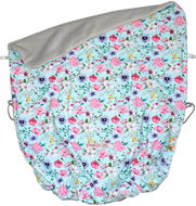 Pinkie blanket with drawstring, spring flower blue - Blanket