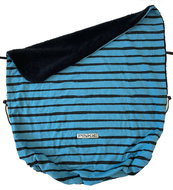 Pinkie blanket with drawstring, stripe blue - Blanket