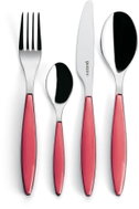 Fratelli Guzzini Sada příborů Guzzini FEELING 24 ks červená – nerez a plast - Cutlery Set
