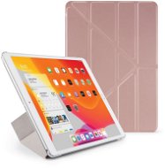 Pipetto Origami for Apple iPad 10.2" (2019) - Pink Gold - Transparent Back - Tablet Case