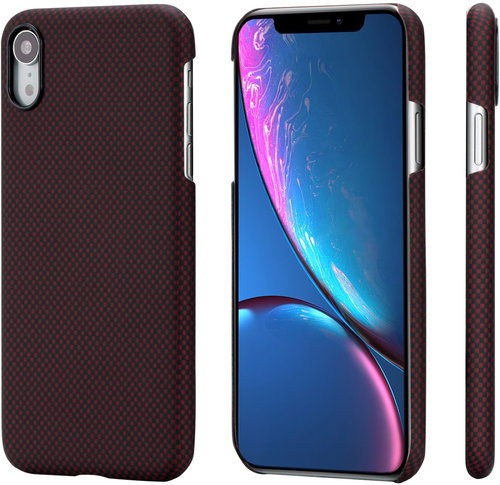 Pitaka Aramid Case Black/Red Plain XR - Phone Cover - Main image